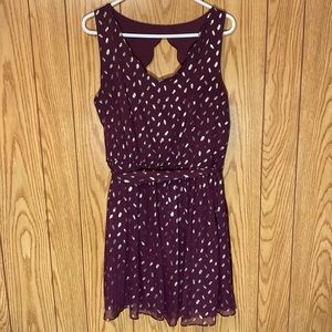 🔥 By & By Maroon Dress with Gold Polka Dots / Womens Size XXL plus size